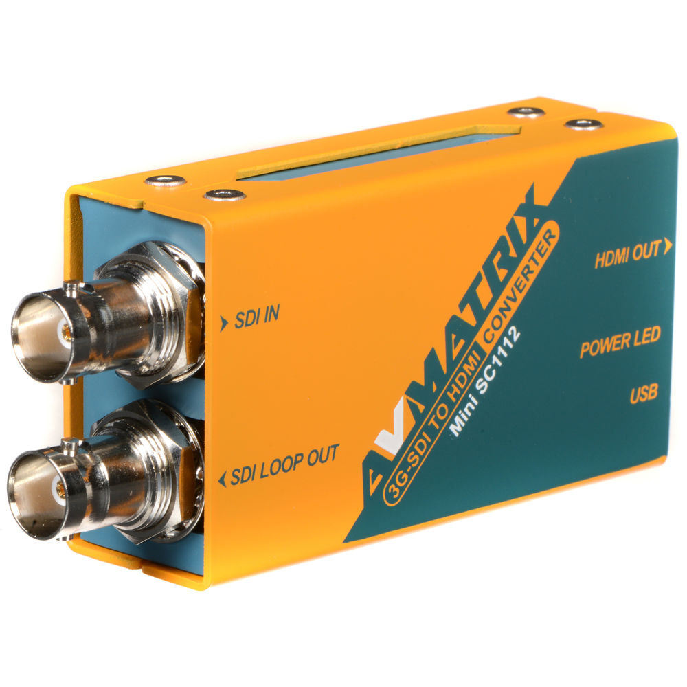 Conversor de transmissão de bolso AVMATRIX Mini SC1112 3G-SDI para HDMI