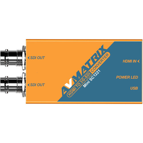 Conversor de transmissão de bolso AVMATRIX Mini SC1221 HDMI para Dual 3G-SDI