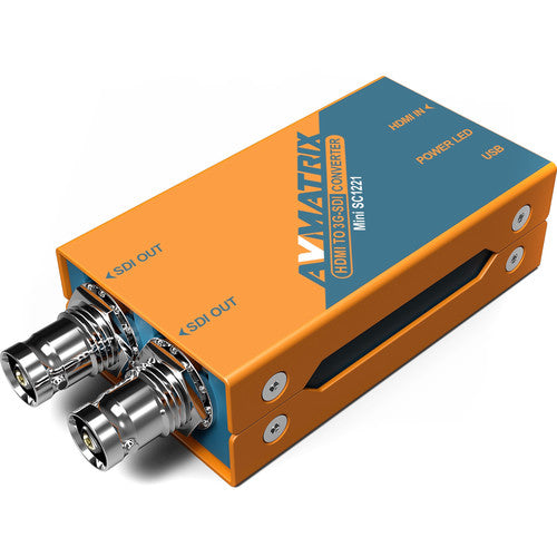 Conversor de transmissão de bolso AVMATRIX Mini SC1221 HDMI para Dual 3G-SDI