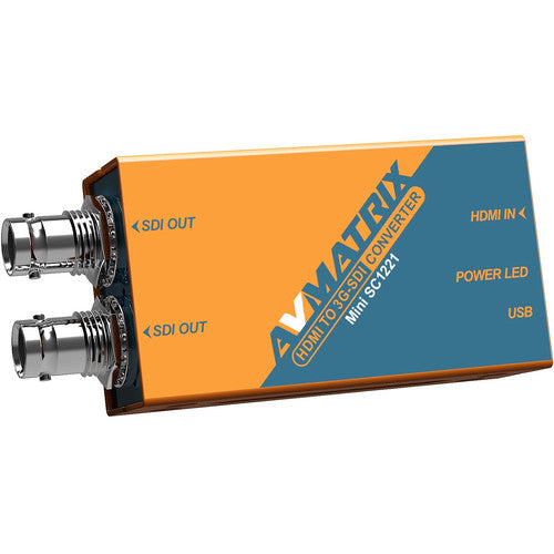 Conversor de transmissão de bolso AVMATRIX Mini SC1221 HDMI para Dual 3G-SDI