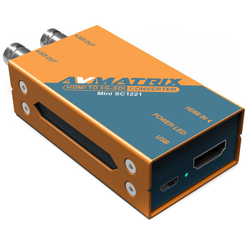 Conversor de transmissão de bolso AVMATRIX Mini SC1221 HDMI para Dual 3G-SDI
