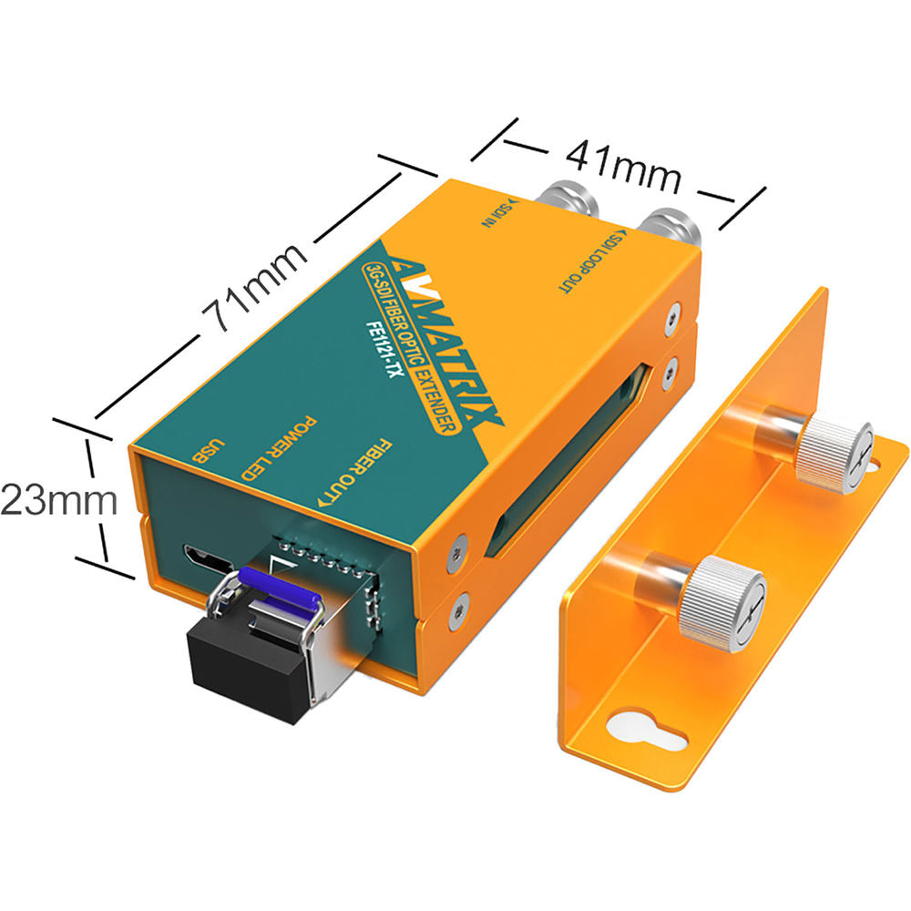 Conjunto Transmissor e Receptor Extensor de Fibra Óptica AVMATRIX 3G-SDI FE1121