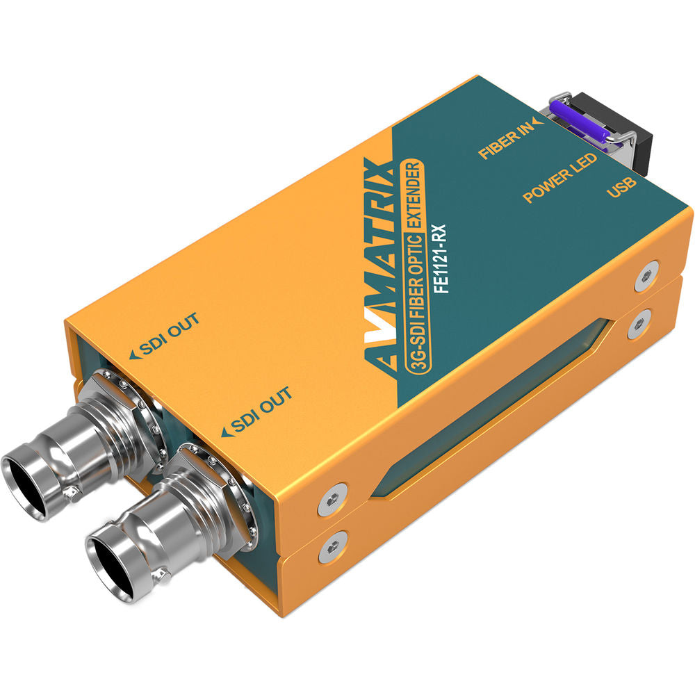 Conjunto Transmissor e Receptor Extensor de Fibra Óptica AVMATRIX 3G-SDI FE1121