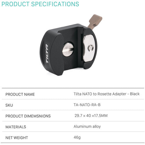 Grampo NATO Tilta para adaptador de roseta ARRI TA-NMA-B