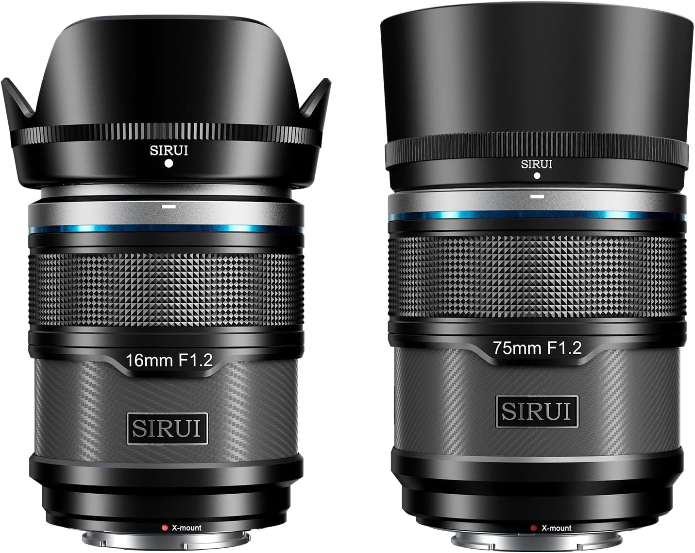 Conjunto de lentes de foco automático APS-C SIRUI Sniper 16 mm, 23 mm, 33 mm, 56 mm e 75 mm, lente grande angular F1.2