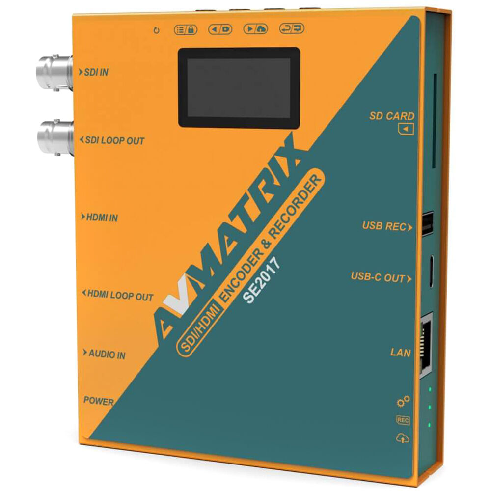 Codificador/gravador de streaming AVMATRIX SE2017 3G-SDI/HDMI