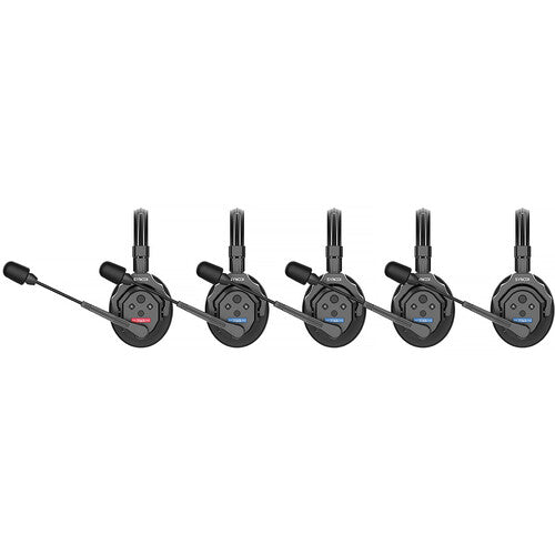 Sistema de intercomunicação sem fio Synco X-Talk X5 com 5 fones de ouvido de ouvido único (2,4 GHz)