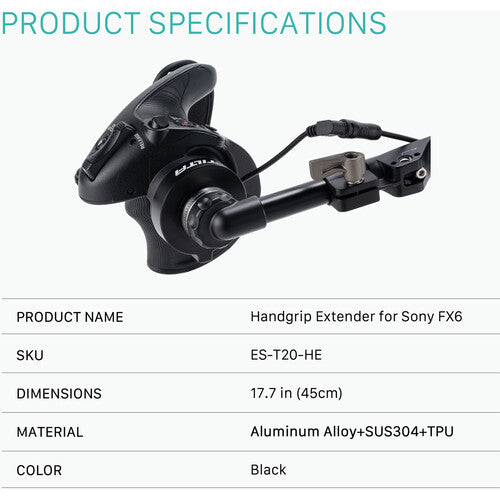 Tilta Handgrip Extender for Sony FX6 ES-T20-HE