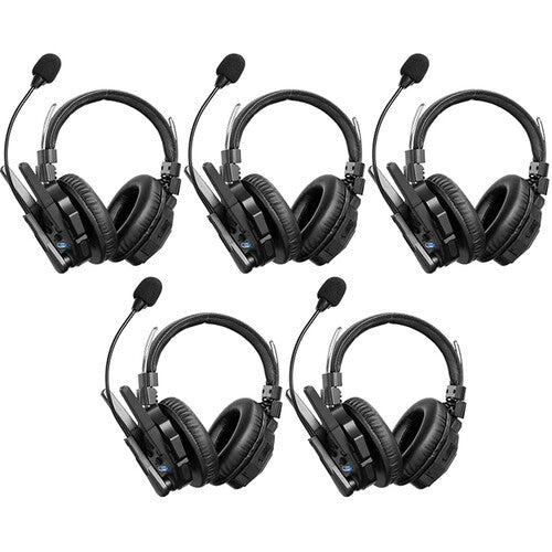 Intercomunicador sem fio Synco Xtalk XMax5 com 5 fones de ouvido duplos (2,4 GHz)