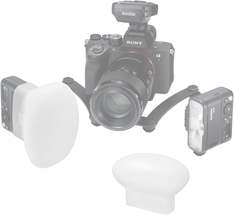 Kit de cúpula de difusão de sílica gel para difusor dental GODOX MF-DD para flash macro Godox MF12, flash Godox MF12-DK1 (1 peça)