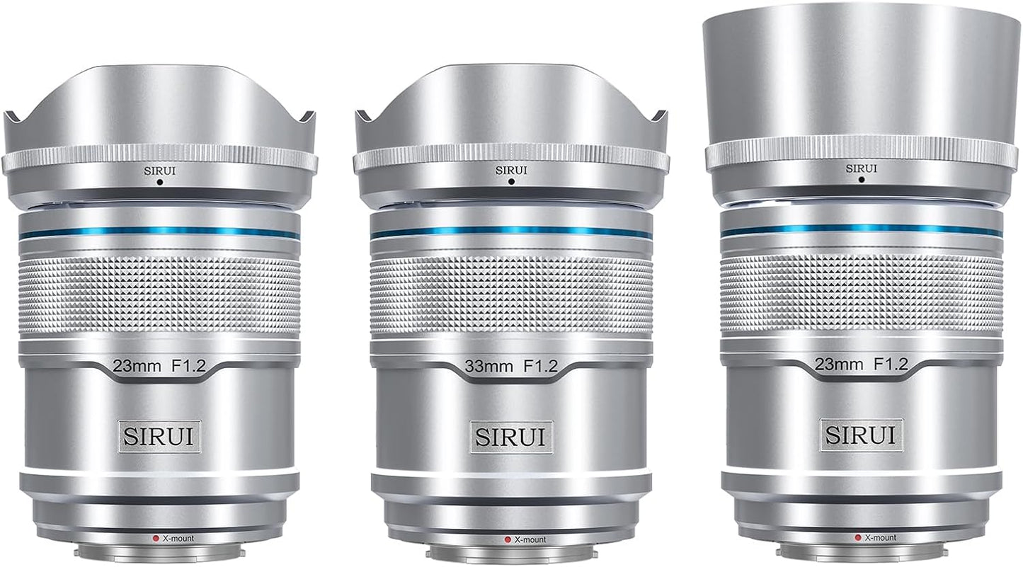 Conjunto de lentes de foco automático APS-C SIRUI Sniper 16 mm, 23 mm, 33 mm, 56 mm e 75 mm, lente grande angular F1.2