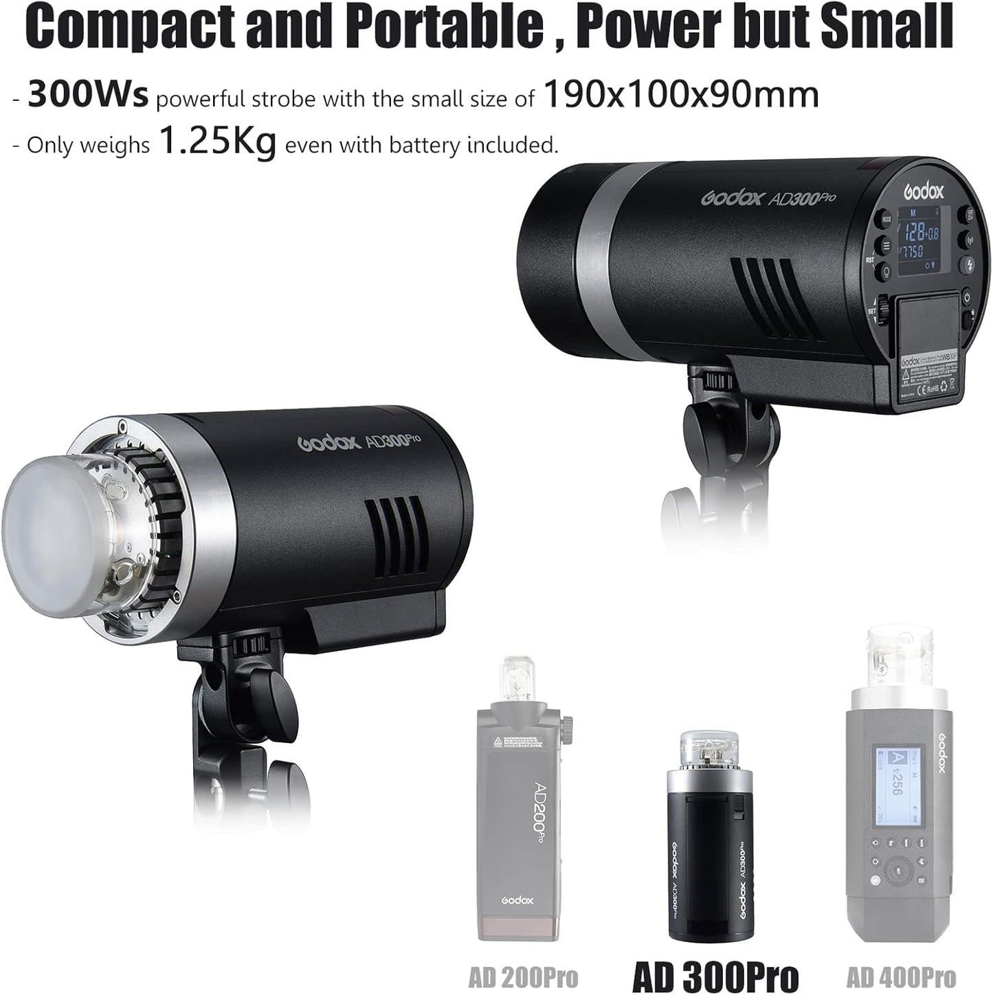 GODOX AD300Pro Outdoor Flash Strobe Monolight