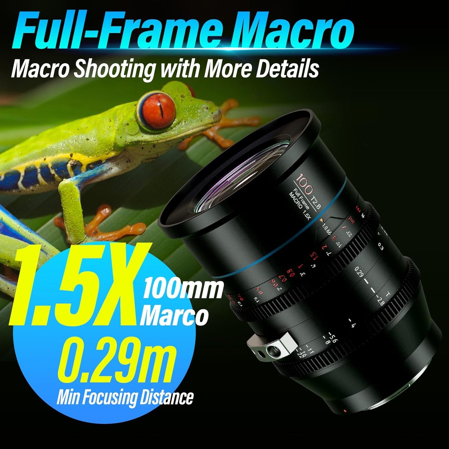SIRUI 100mm Jupiter Macro T2.8 Full-Frame Cine Prime Lens (EF Mount)(PL Mount)