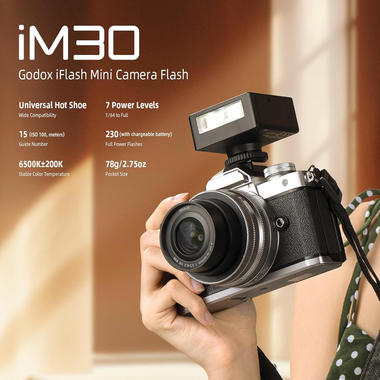 Flash da câmera Godox iM30