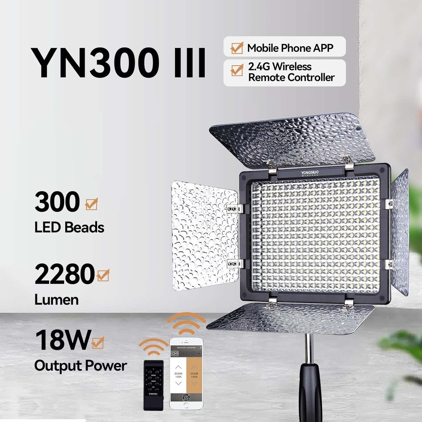 Luz de vídeo LED YONGNUO YN300 III