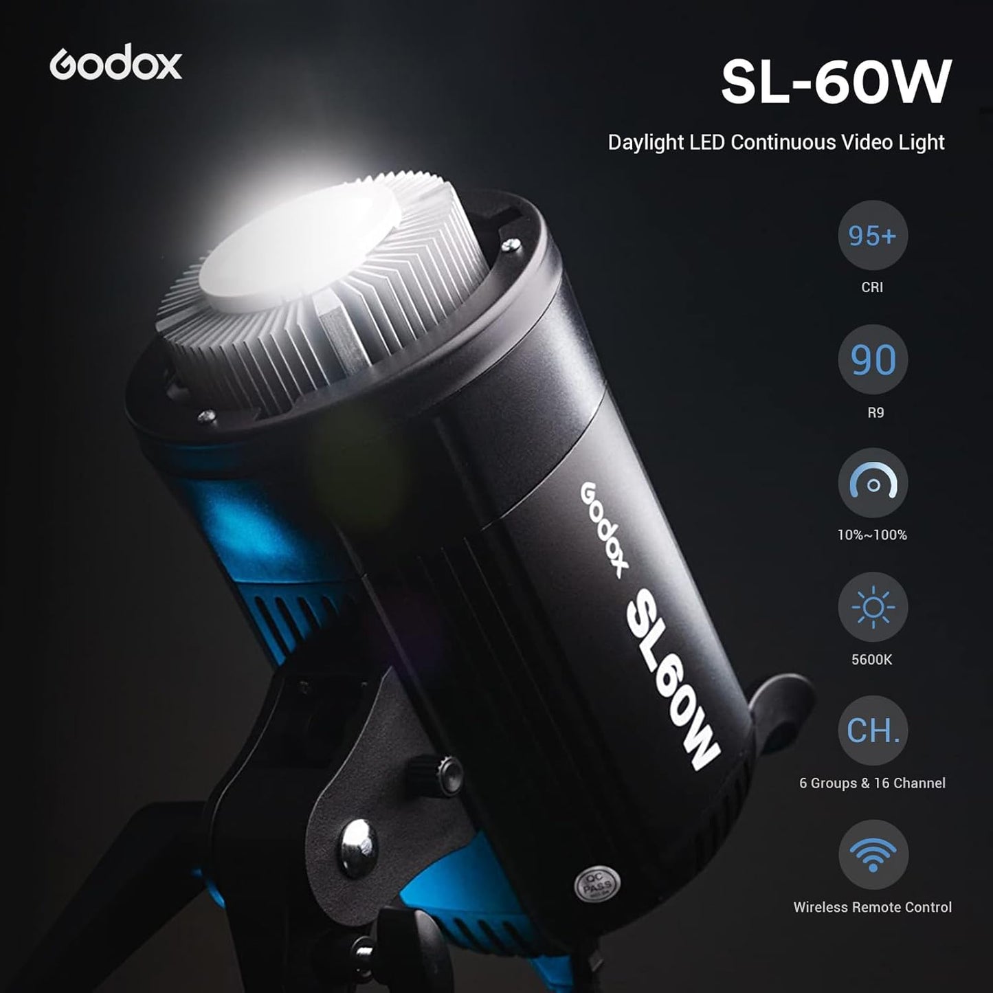 Luz de vídeo LED com suporte Bowens Godox SL-60W
