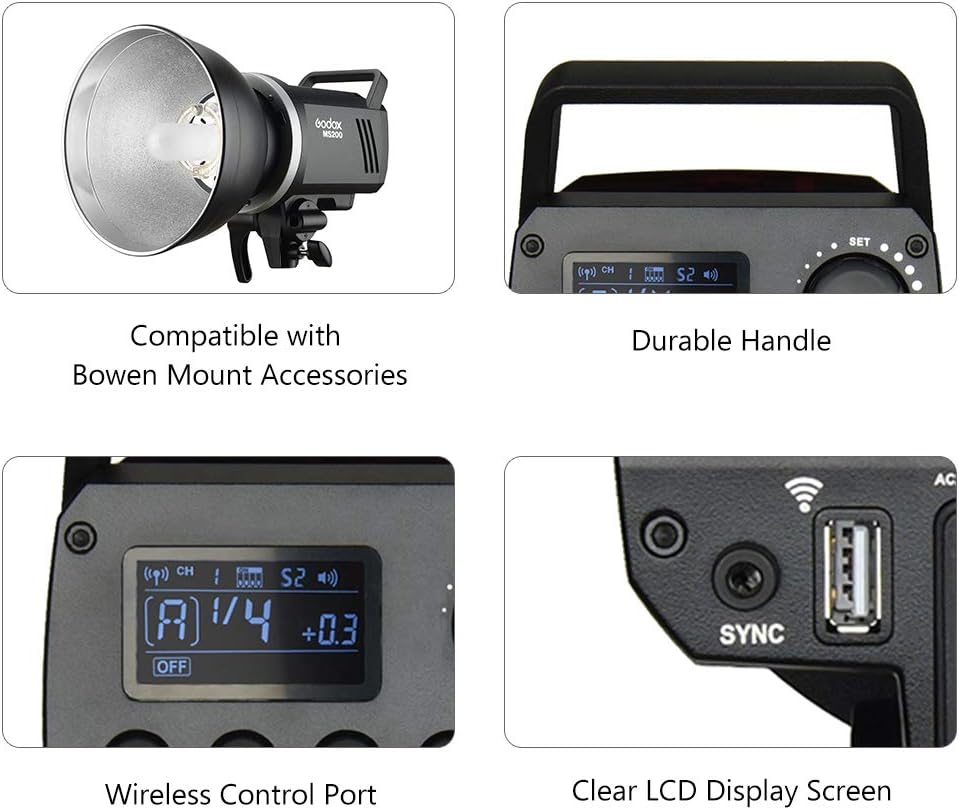Godox MS200 200WS 2.4G Wireless X System Studio Flash 220V