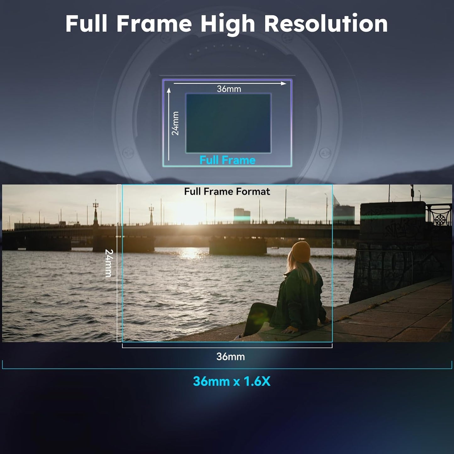Sirui 50mm T2.9 Full Frame 1.6x Anamorphic Lens Cinema Lens (E Mount)