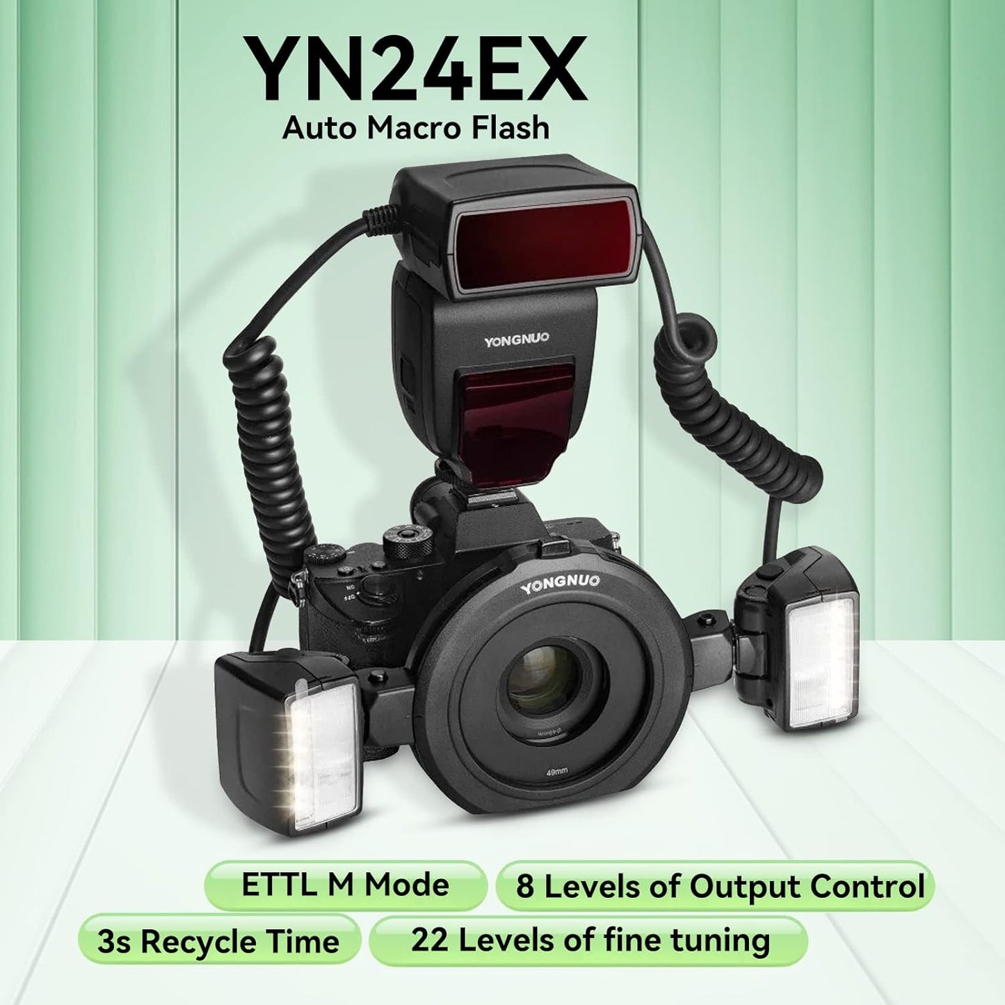 Flash de anel macro YONGNUO YN24EX TTL para Canon