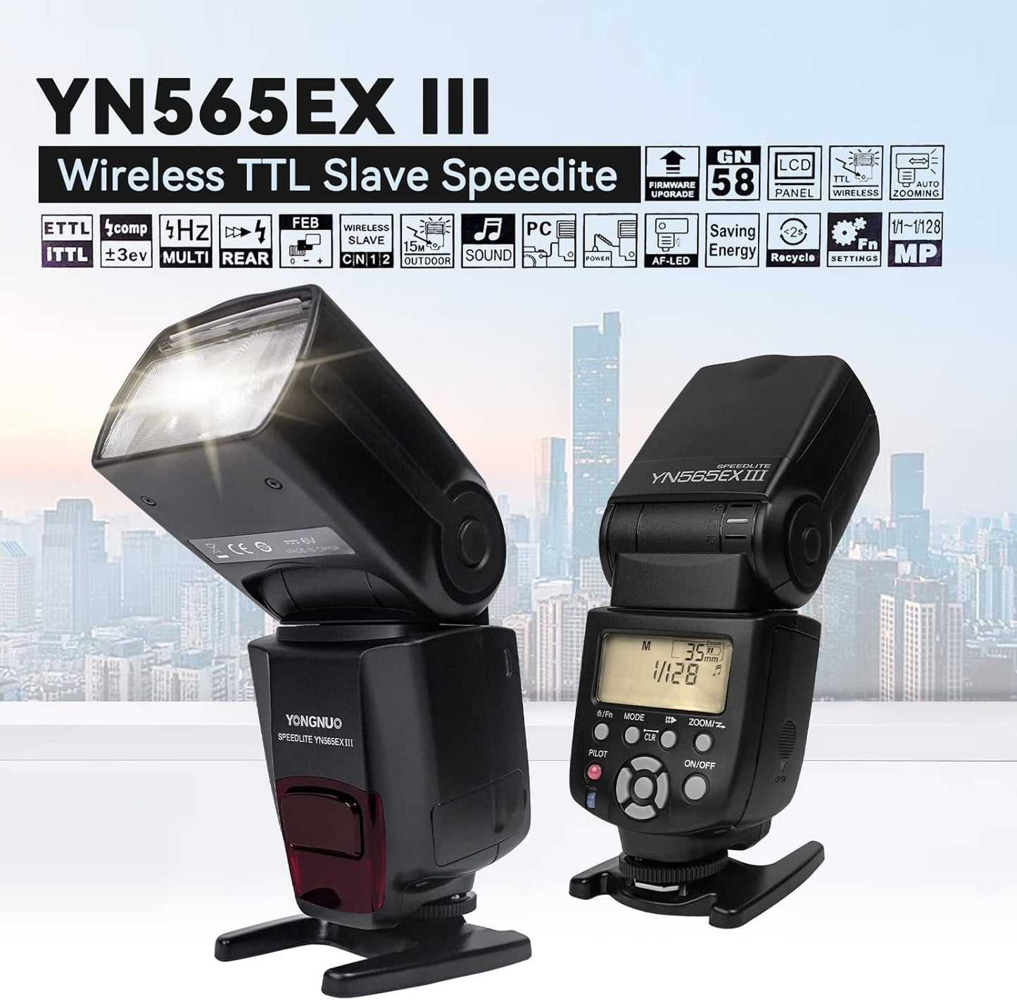 Yongnuo YN565EX III N Flash Speedlite para câmera Nikon