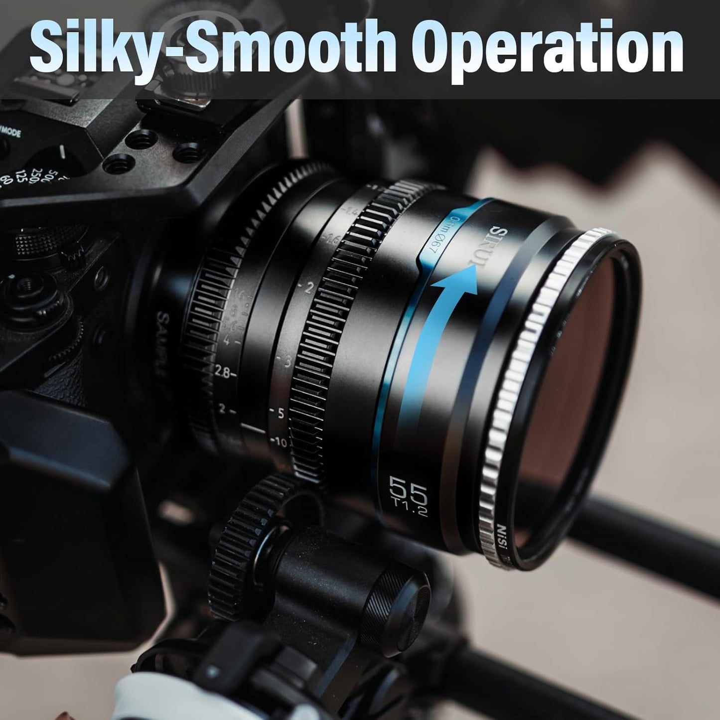 SIRUI Night Walker 55mm S35 Manual Focus Cine Lens, T1.2 Large Aperture Lens