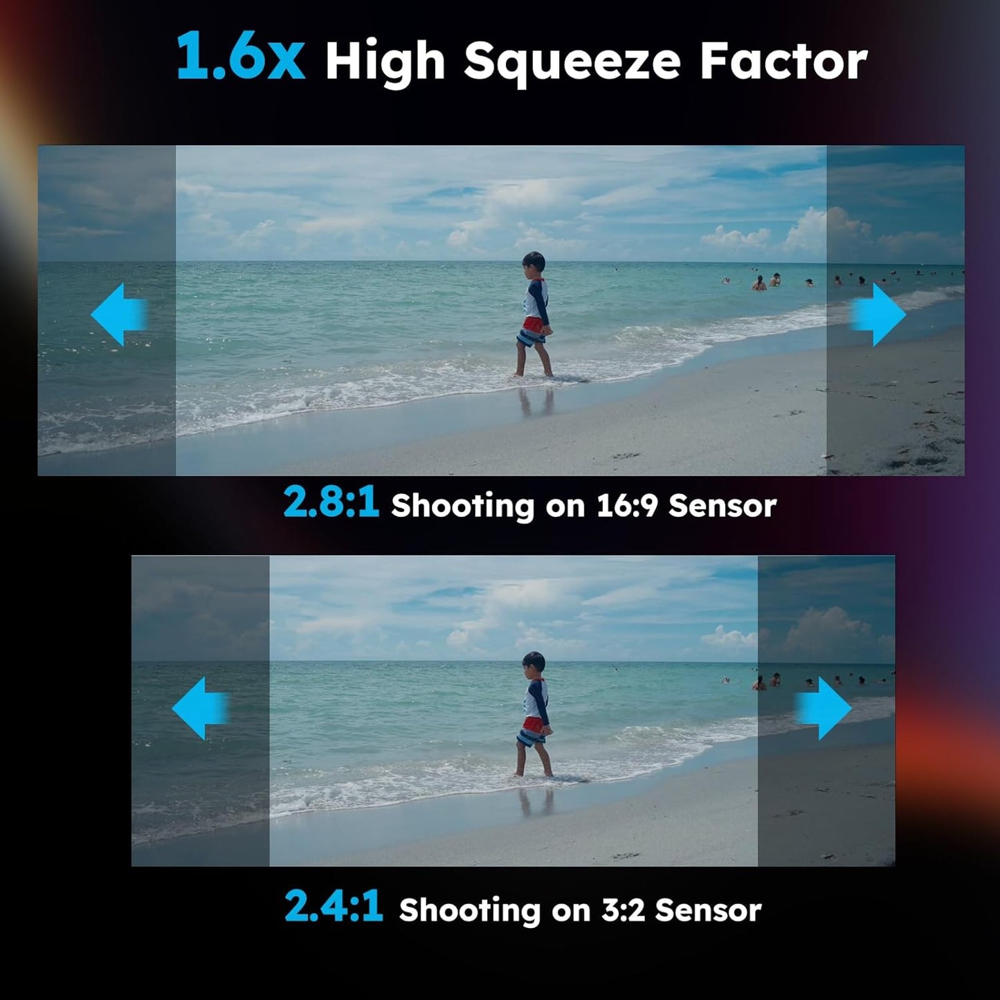 SIRUI 100mm T2.9 1.6X Full-Frame Anamorphic Lens Cinema Lens