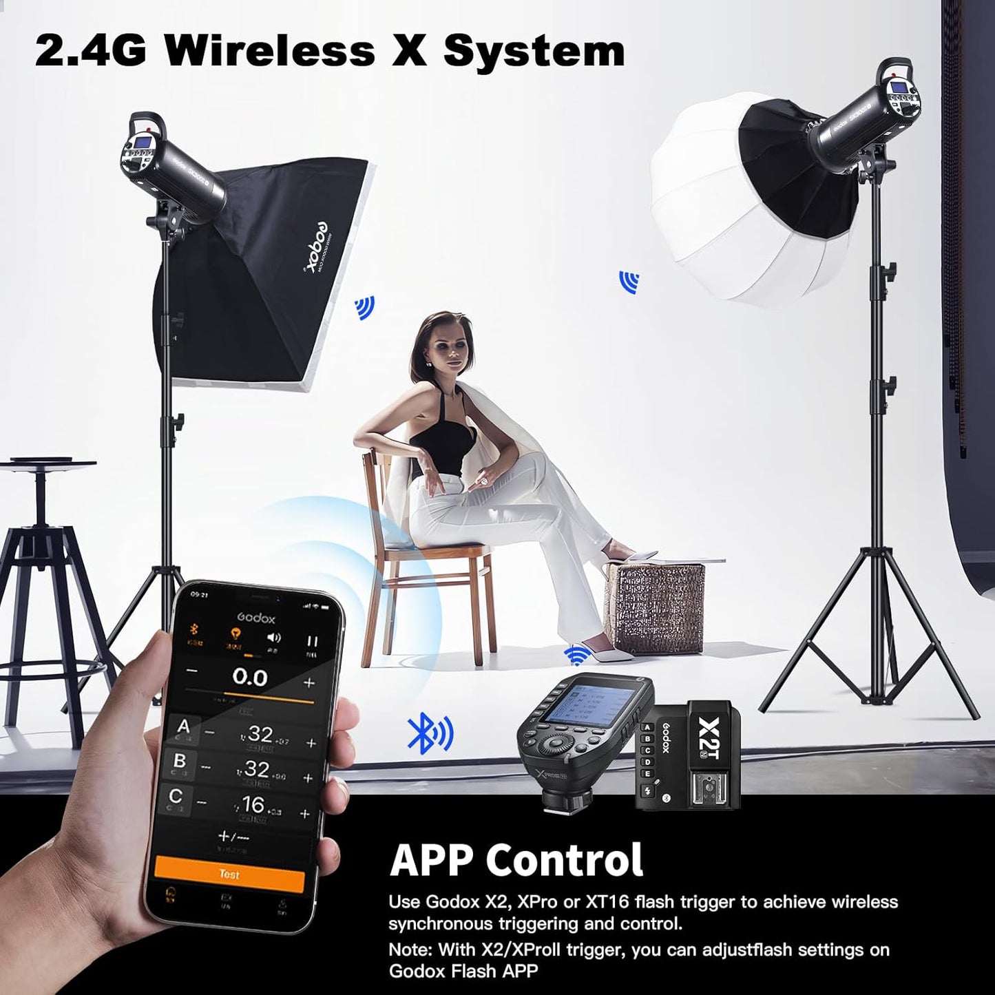 Flash estroboscópico de estúdio fotográfico Godox SK300IIV 220V