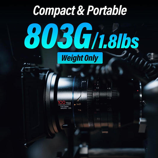 Lente Prime Cinematográfica SIRUI 100mm Jupiter Macro T2.8 Full-Frame (Montagem EF) (Montagem PL)