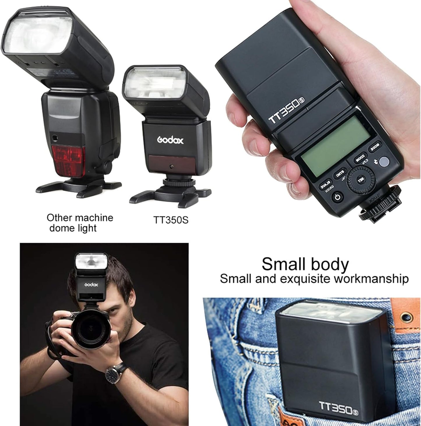 Flash Speedlite Godox TT350S para câmera Sony