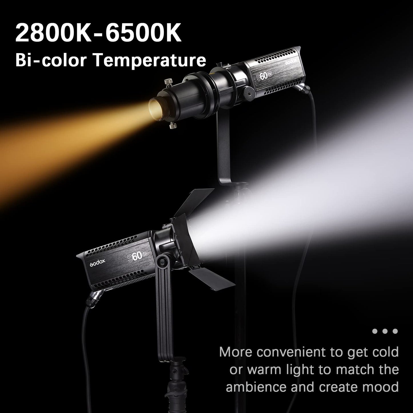 Luz de vídeo LED com foco Godox S60Bi