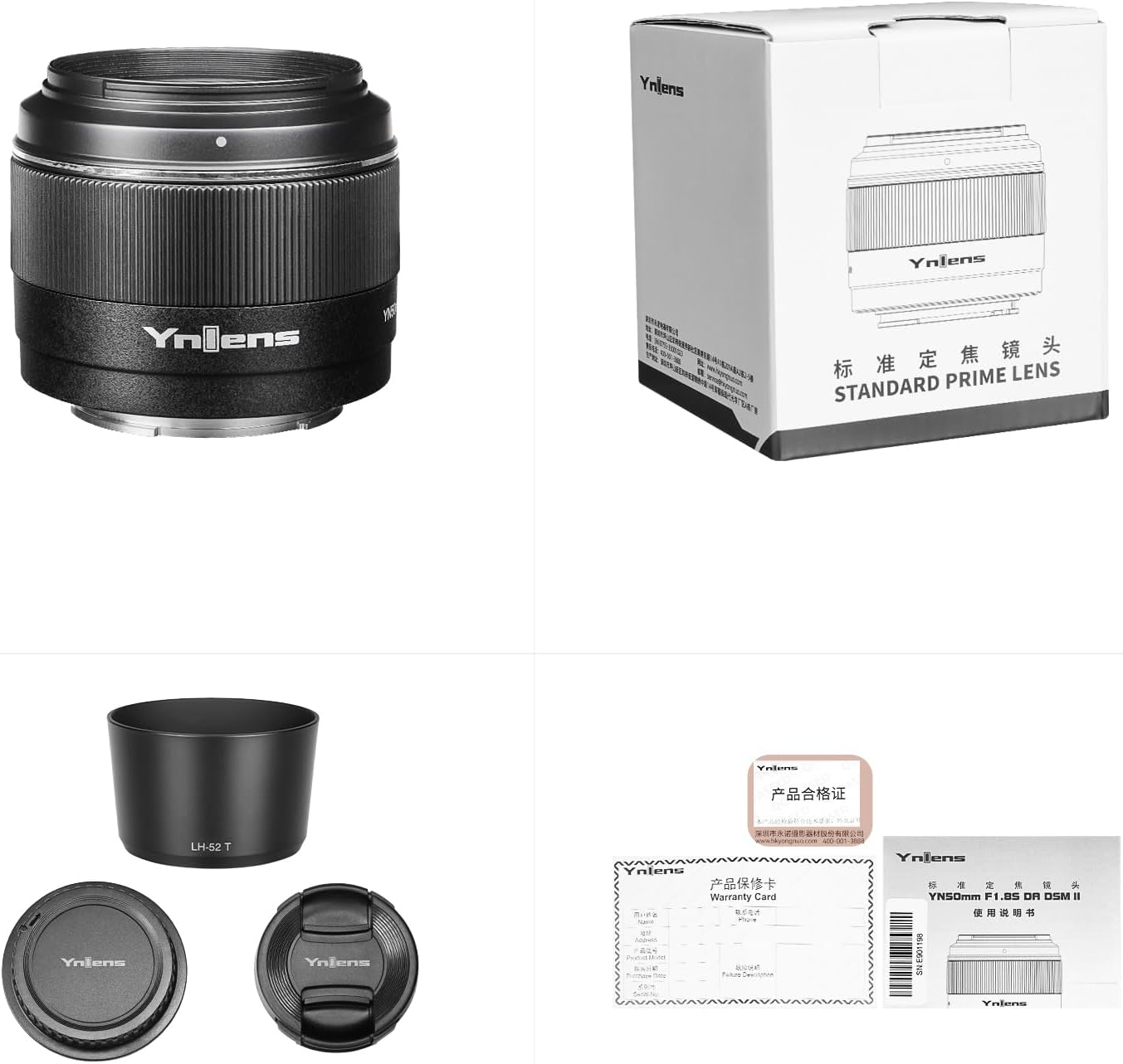Lente prime padrão YONGNUO YN50MM F1.8S DA DSM II atualizada para Sony E-Mount