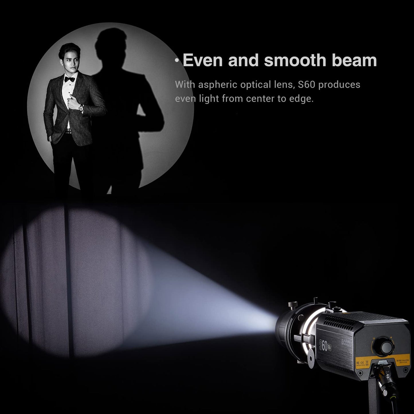 Luz de vídeo LED com foco Godox S60Bi