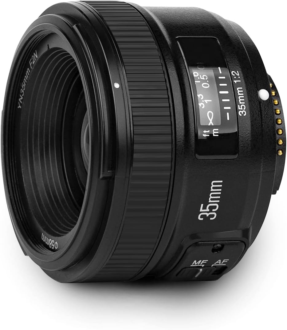 Lente YONGNUO YN35mm F2N para câmeras DSLR Nikon