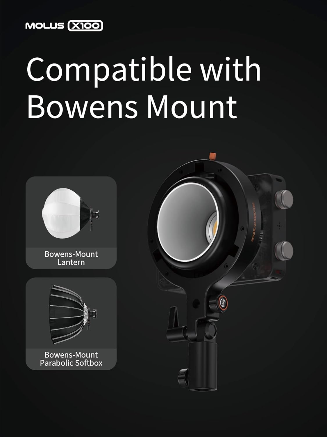 ZHIYUN MOLUS X100 Luz de vídeo bicolor padrão de 100 W