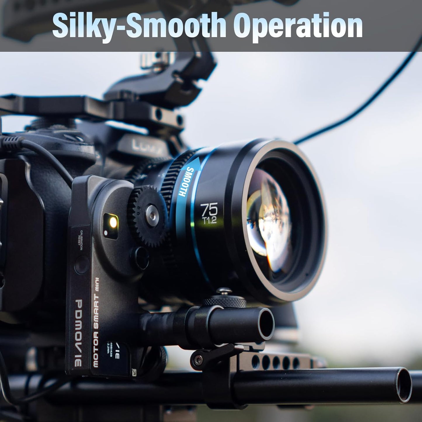 SIRUI Night Walker 75mm S35 Telephoto Cine Lens, T1.2 Large Aperture Manual Focus Lens