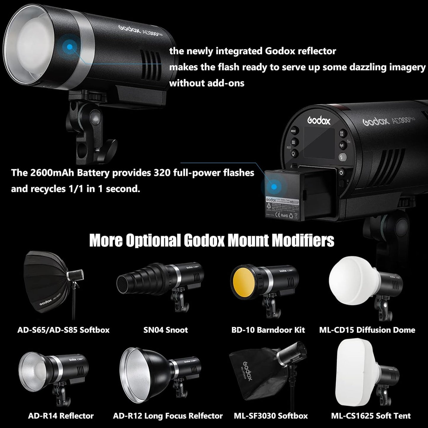 GODOX AD300Pro Outdoor Flash Strobe Monolight