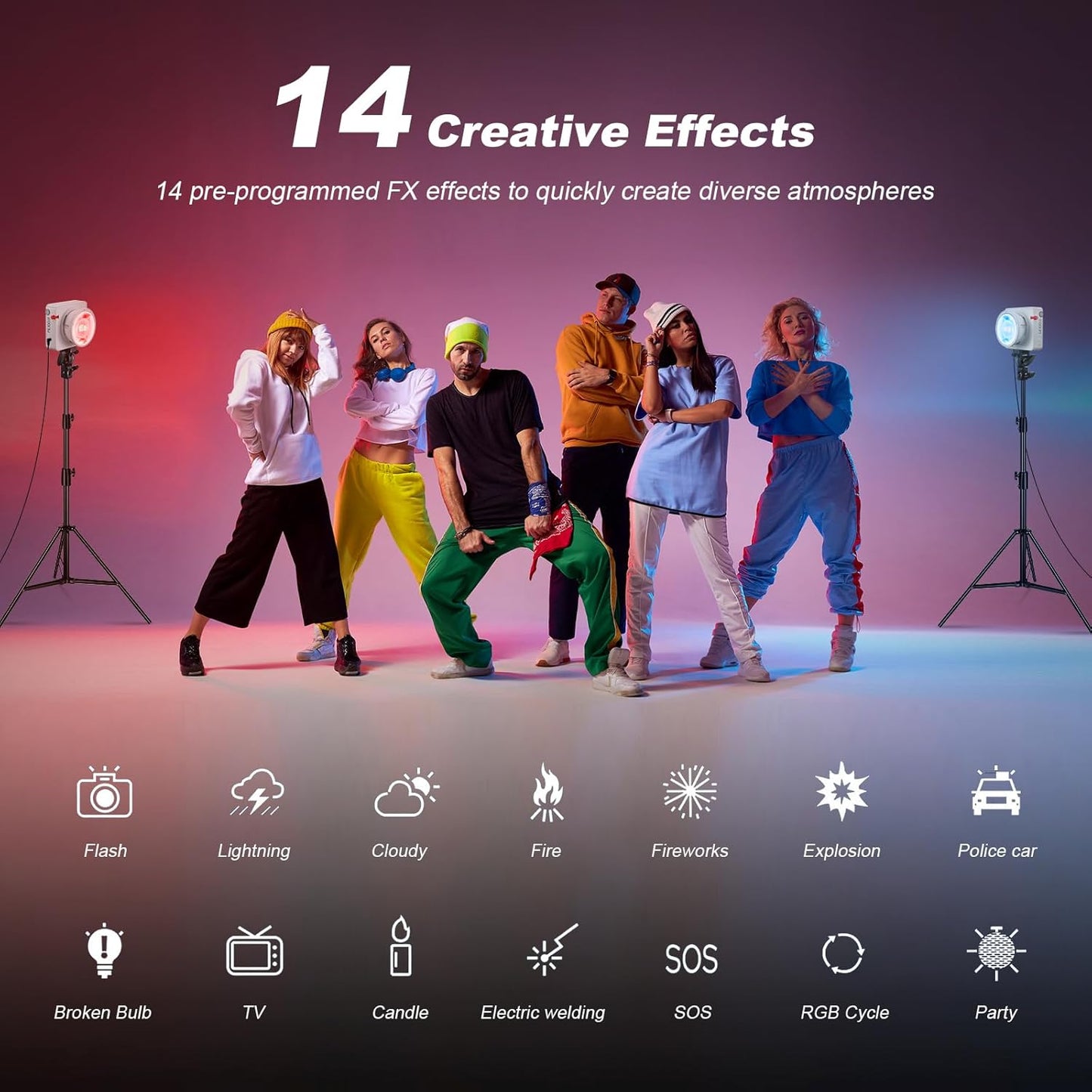 Luz de vídeo Godox ML100R Godox RGB