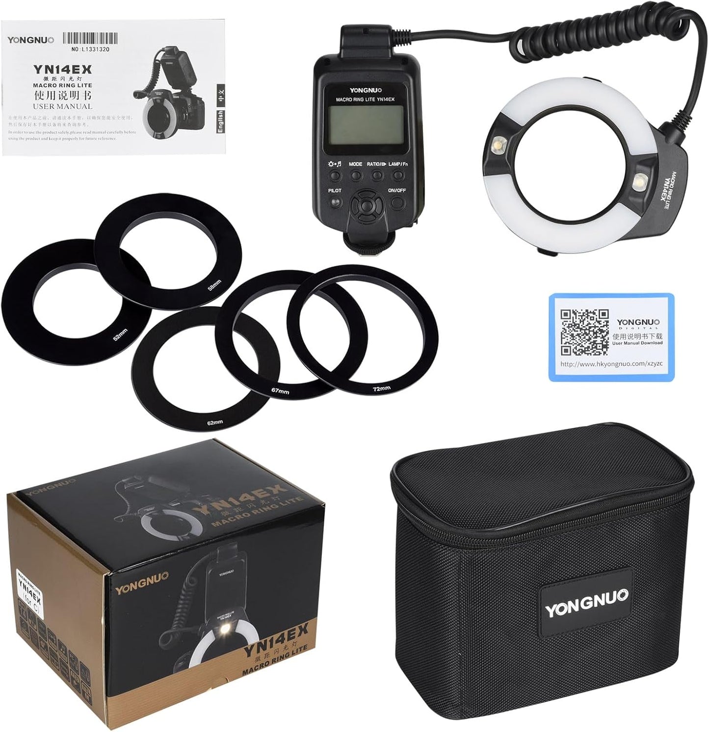 YONGNUO YN-14EX YN14EX TTL Macro Ring Flash para Canon EOS