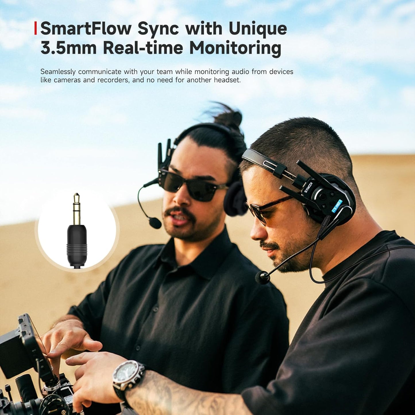 Intercomunicador sem fio Synco Xtalk XMax5 com 5 fones de ouvido duplos (2,4 GHz)