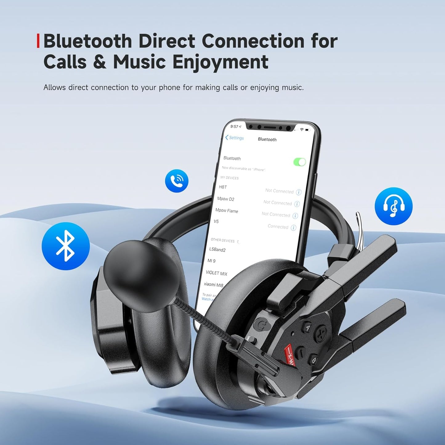 Intercomunicador sem fio Synco Xtalk XMax5 com 5 fones de ouvido duplos (2,4 GHz)