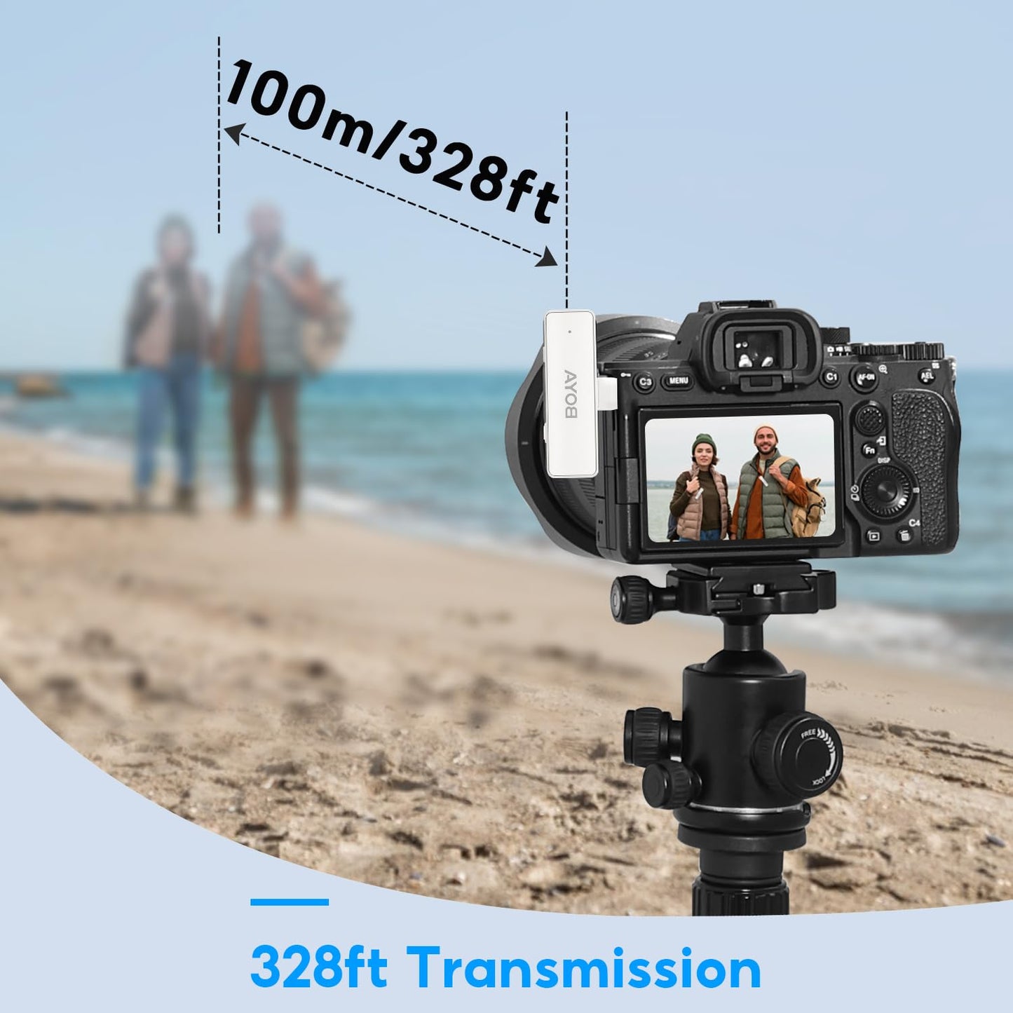 Microfone de lapela sem fio BOYA BOYALINK-W para iPhone/Android/vlog com câmera, sistema de microfone duplo de lapela tudo-em-um, entradas Lightning e USB-C e estojo de bateria para smartphones/DSLR YouTube Facebook Live