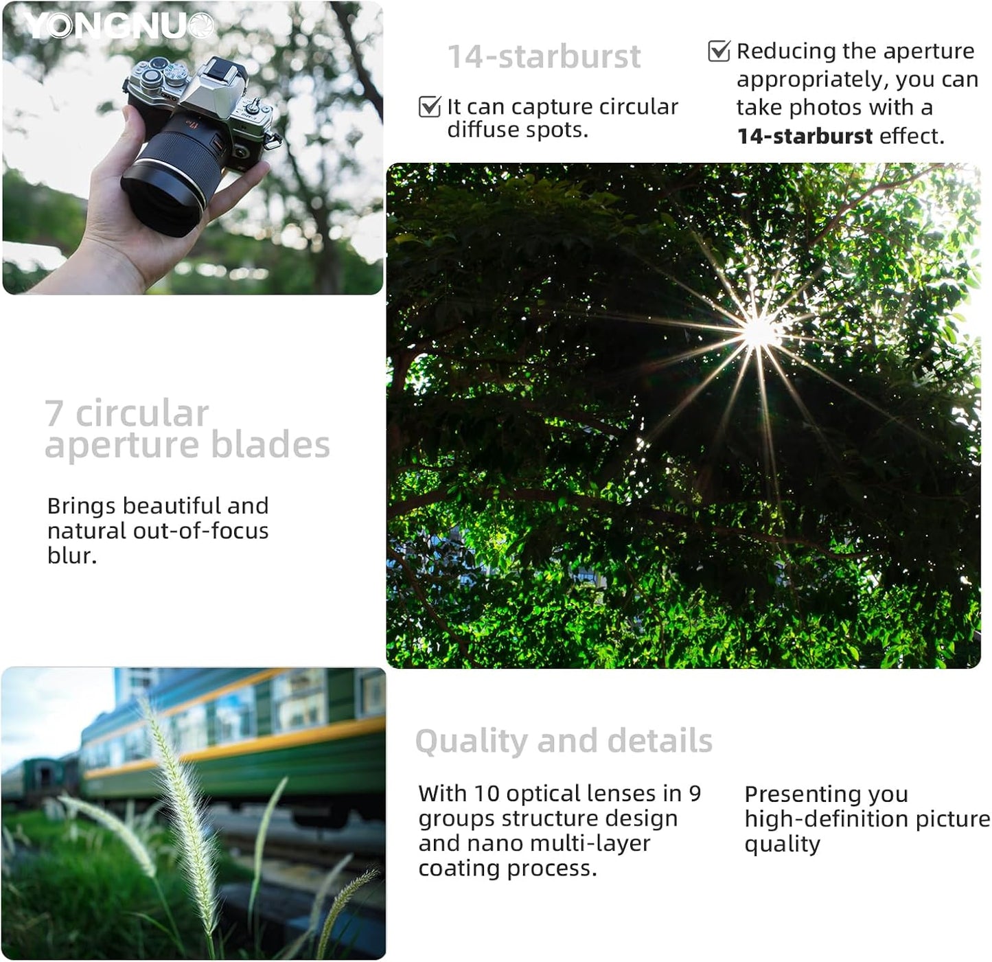 Lente YONGNUO YN17MM F1.7M para montagem M43