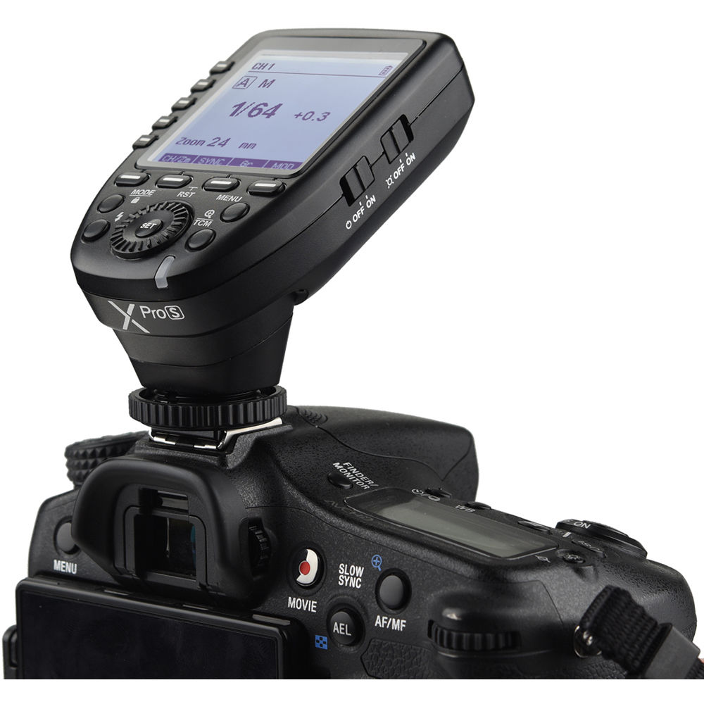 Godox Xpro-S para Sony TTL Disparador de Flash Sem Fio 1/8000s HSS TTL-Conversão-Função Manual Tela Grande Design Inclinado 5 Botões de Grupo Dedicados 11 Funções Personalizáveis