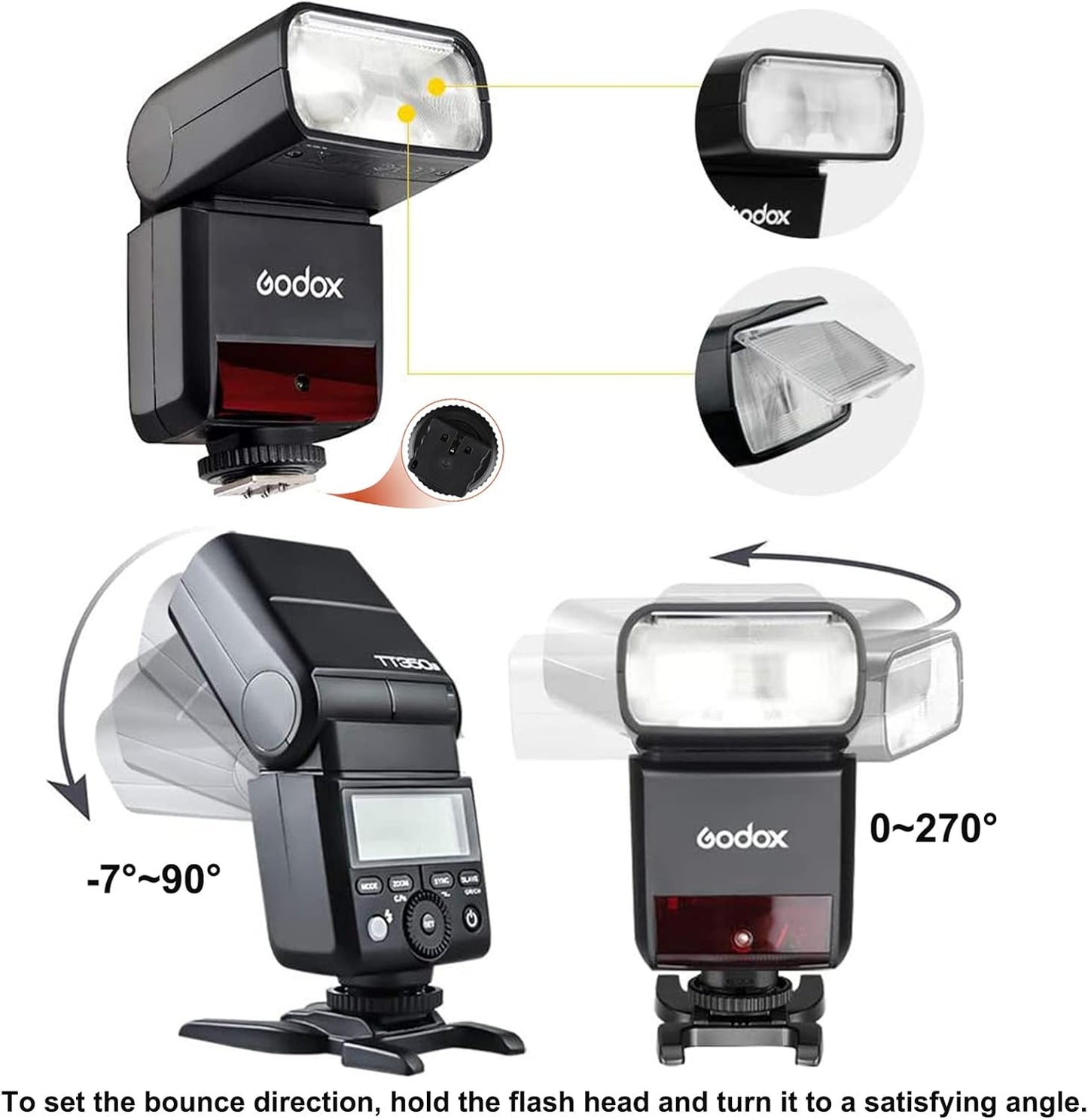 Flash Speedlite Godox TT350S para câmera Sony