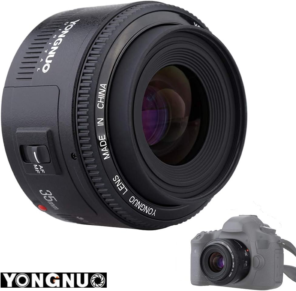 Lente YONGNUO YN35mm F2 para câmera Canon EOS com montagem EF