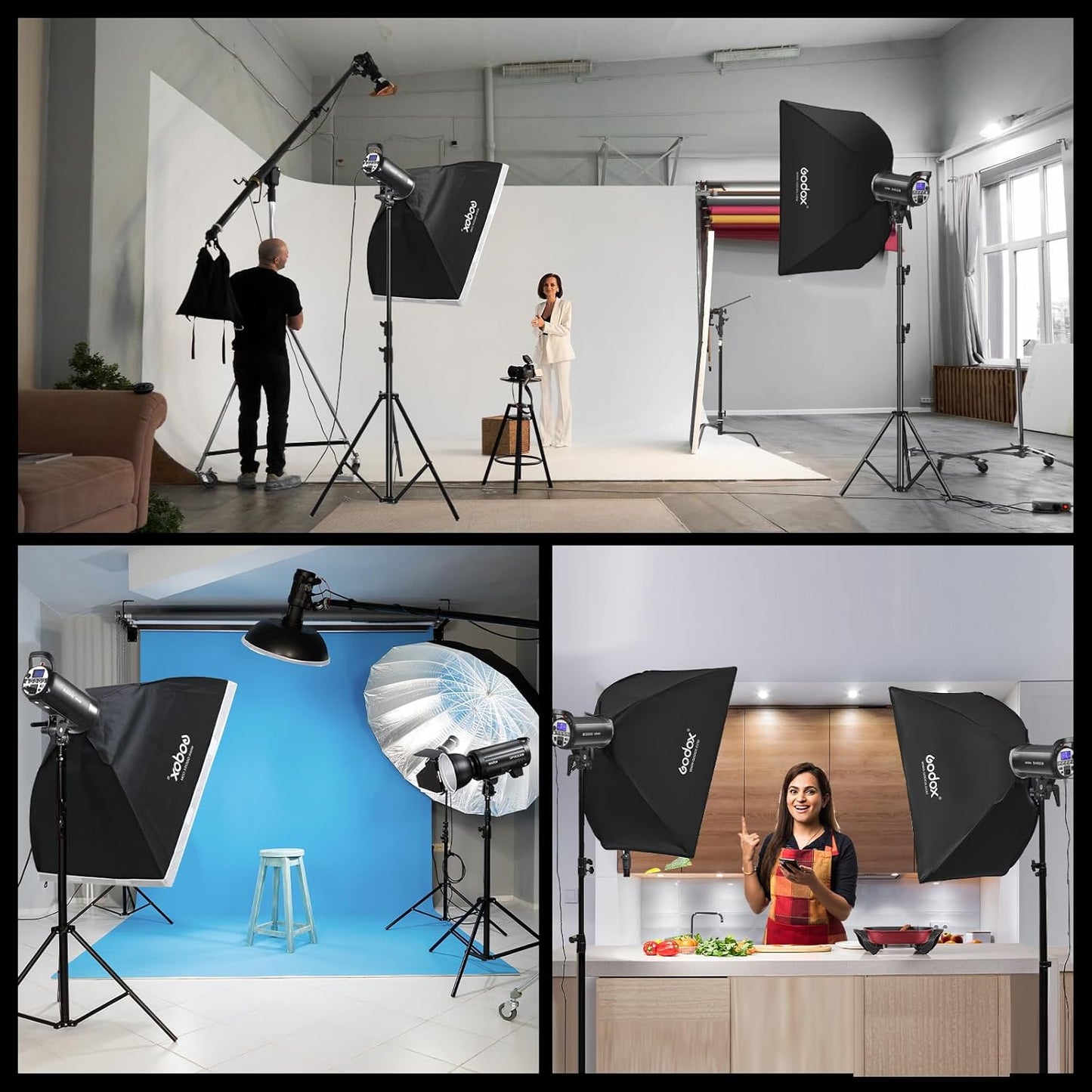 Flash estroboscópico de estúdio fotográfico Godox SK300IIV 220V