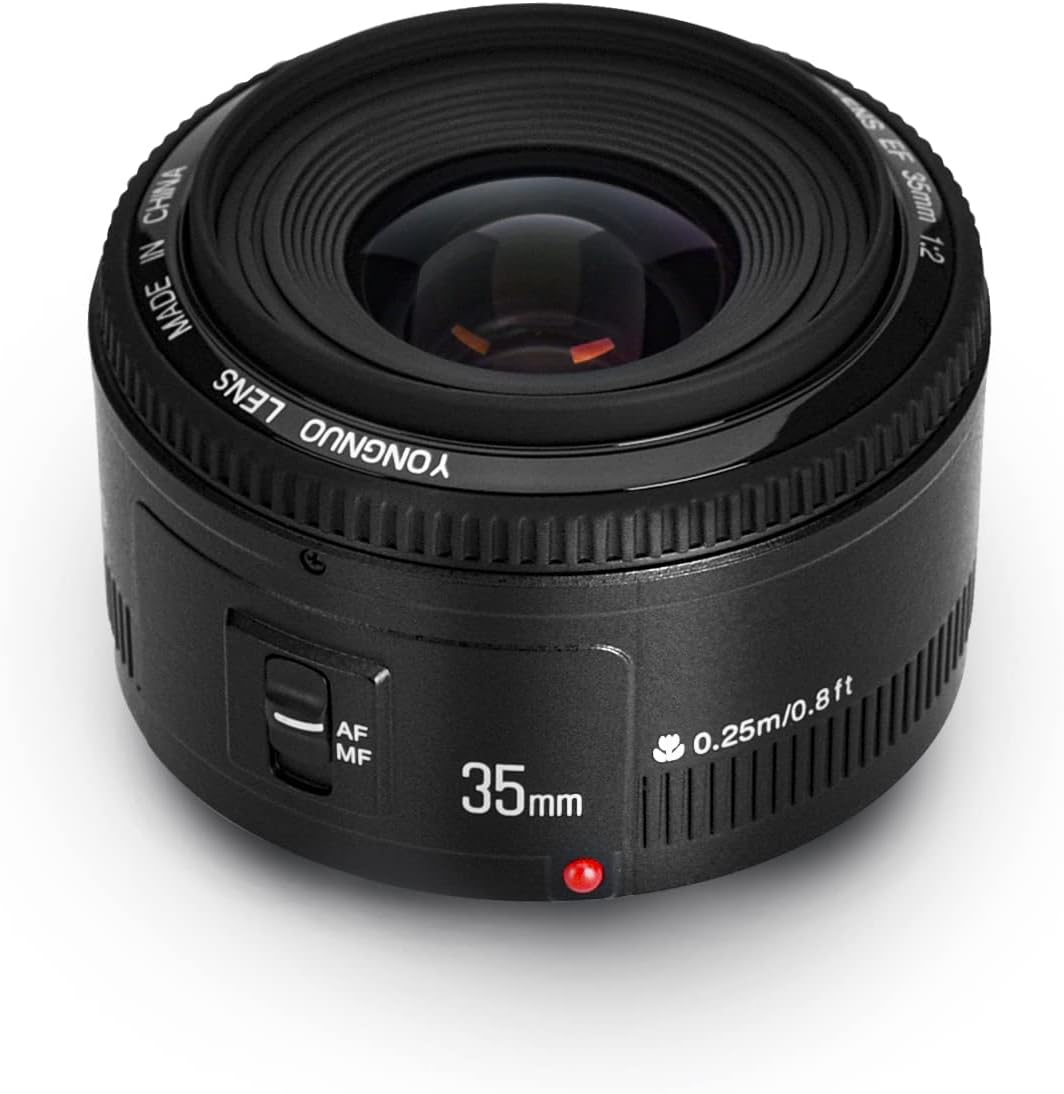 Lente YONGNUO YN35mm F2 para câmera Canon EOS com montagem EF
