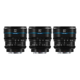 Conjunto de lentes cinematográficas SIRUI Night Walker S35 com foco manual, 24 mm, 35 mm, 55 mm, lente de grande abertura T1.2