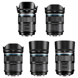 Conjunto de lentes de foco automático APS-C SIRUI Sniper 16 mm, 23 mm, 33 mm, 56 mm e 75 mm, lente grande angular F1.2