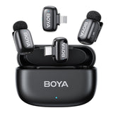 Microfone de lapela sem fio BOYA mini para Android/Tablets/PC com plugue USB C, redução de ruído